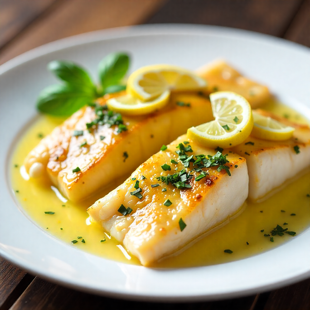 Liz Haddock Baked with Lemon Herb Butter